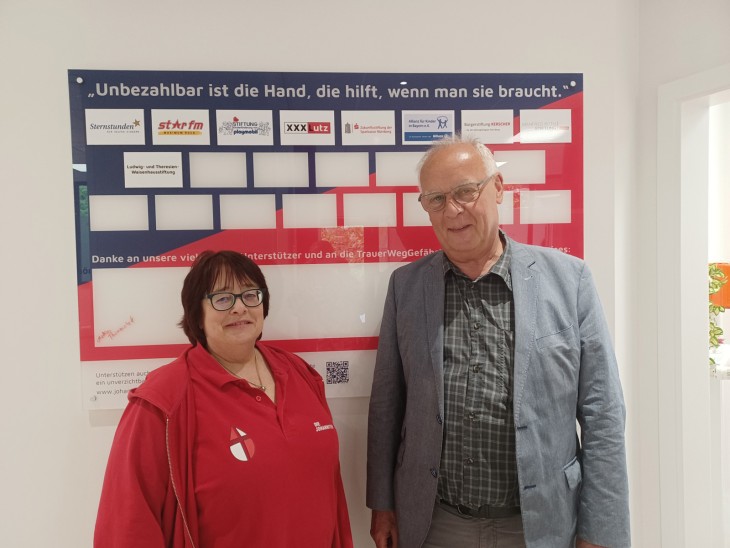 Herr Stefan Müller zu Besuch im Lacrima-Zentrum | Bildnachweis: Mandy Dvorak, Johanniter Herr Stefan Müller zu Besuch im Lacrima-Zentrum