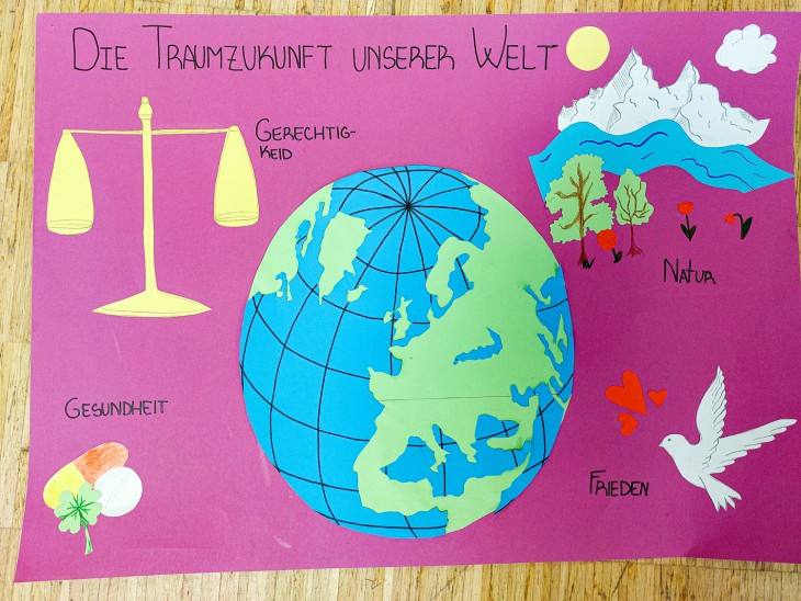 Plakat: Die Traumzukunft unserer Welt
